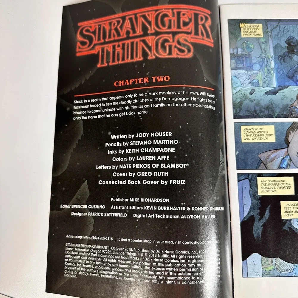 Stranger Things Comic Books Dark Horse 2018 Season One Variant Covers Lot of 6